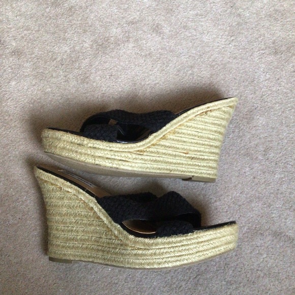 Steve Madden Black Canvas Super Wedge Espadrilles - Picture 5 of 6